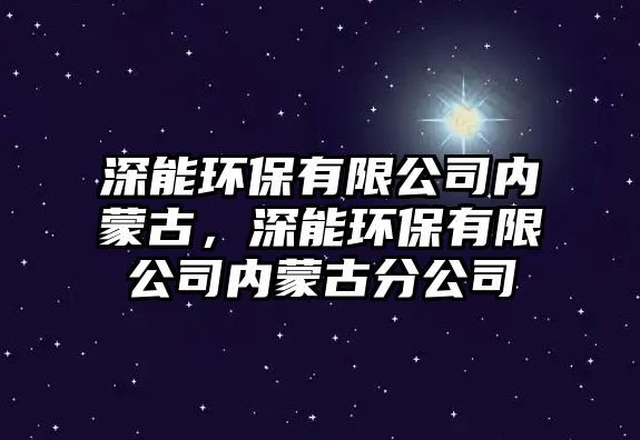 深能環(huán)保有限公司內(nèi)蒙古，深能環(huán)保有限公司內(nèi)蒙古分公司