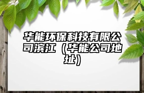 華能環(huán)?？萍加邢薰緸I江（華能公司地址）