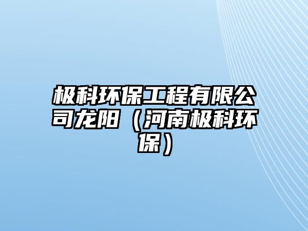 極科環(huán)保工程有限公司龍陽（河南極科環(huán)保）