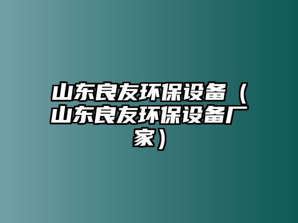 山東良友環(huán)保設(shè)備（山東良友環(huán)保設(shè)備廠家）