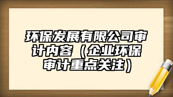 環(huán)保發(fā)展有限公司審計內(nèi)容（企業(yè)環(huán)保審計重點關(guān)注）