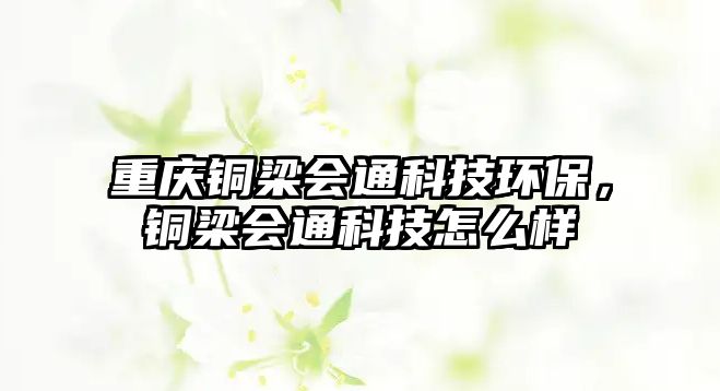 重慶銅梁會(huì)通科技環(huán)保，銅梁會(huì)通科技怎么樣