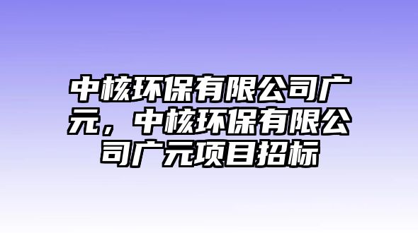 中核環(huán)保有限公司廣元，中核環(huán)保有限公司廣元項(xiàng)目招標(biāo)