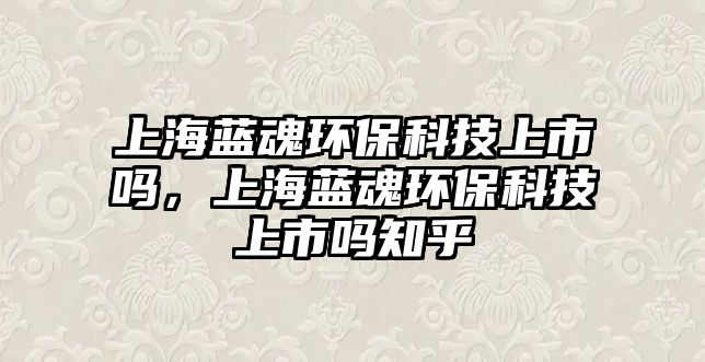 上海藍(lán)魂環(huán)?？萍忌鲜袉幔虾Ｋ{(lán)魂環(huán)?？萍忌鲜袉嶂? class=