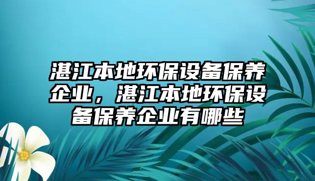 湛江本地環(huán)保設(shè)備保養(yǎng)企業(yè)，湛江本地環(huán)保設(shè)備保養(yǎng)企業(yè)有哪些