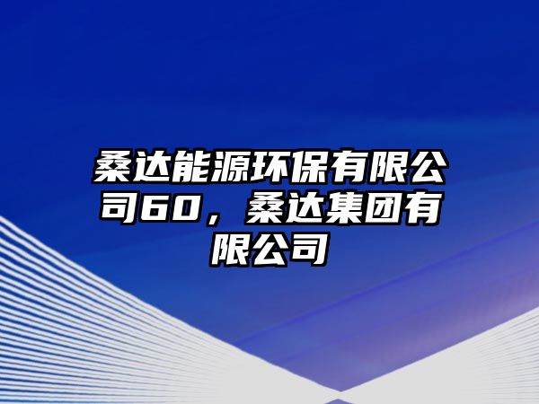 桑達能源環(huán)保有限公司60，桑達集團有限公司