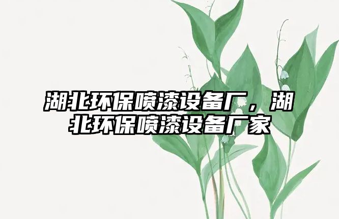 湖北環(huán)保噴漆設(shè)備廠，湖北環(huán)保噴漆設(shè)備廠家