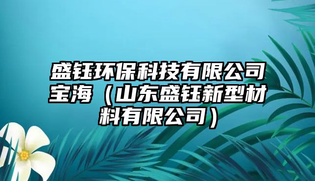 盛鈺環(huán)?？萍加邢薰緦毢＃ㄉ綎|盛鈺新型材料有限公司）