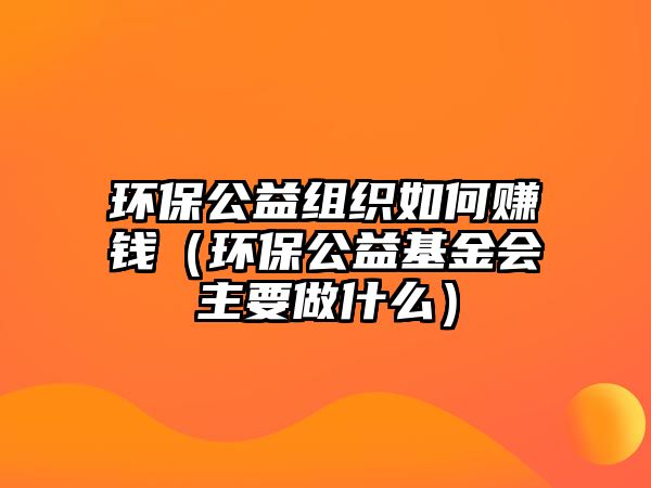 環(huán)保公益組織如何賺錢（環(huán)保公益基金會(huì)主要做什么）