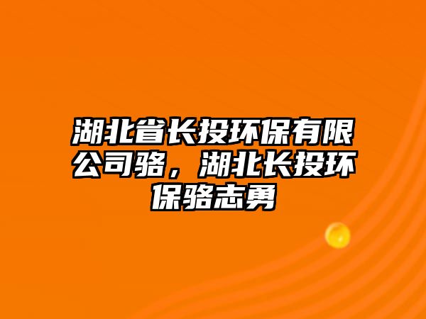 湖北省長投環(huán)保有限公司駱，湖北長投環(huán)保駱志勇