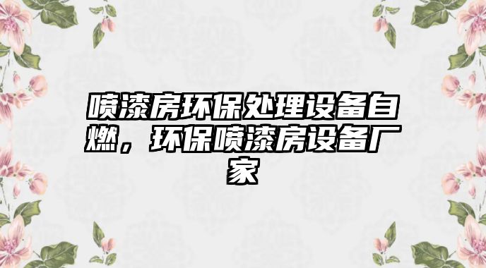 噴漆房環(huán)保處理設備自燃，環(huán)保噴漆房設備廠家