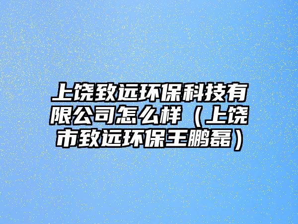 上饒致遠環(huán)?？萍加邢薰驹趺礃樱ㄉ橡埵兄逻h環(huán)保王鵬磊）