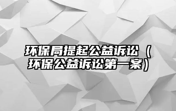 環(huán)保局提起公益訴訟（環(huán)保公益訴訟第一案）