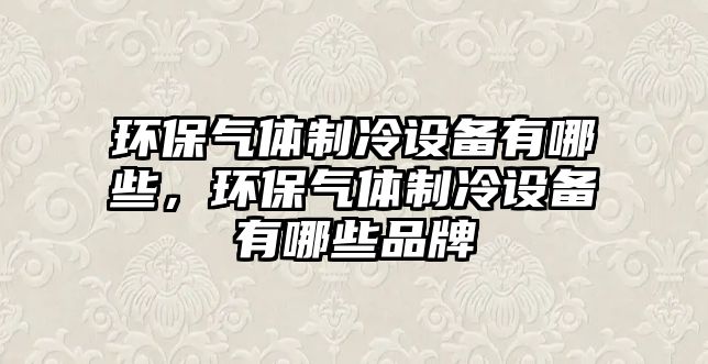 環(huán)保氣體制冷設備有哪些，環(huán)保氣體制冷設備有哪些品牌