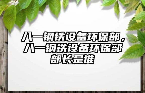 八一鋼鐵設備環(huán)保部，八一鋼鐵設備環(huán)保部部長是誰