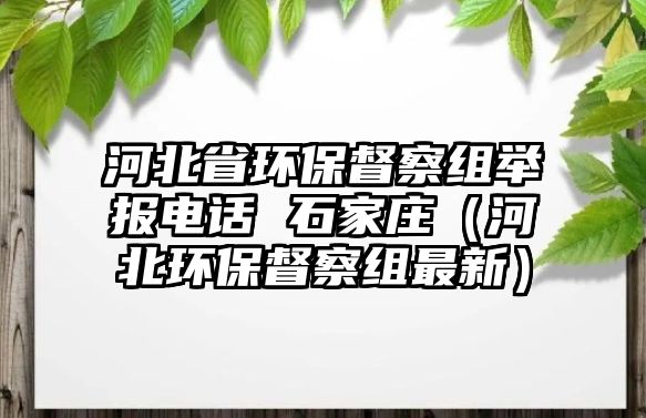 河北省環(huán)保督察組舉報(bào)電話 石家莊（河北環(huán)保督察組最新）