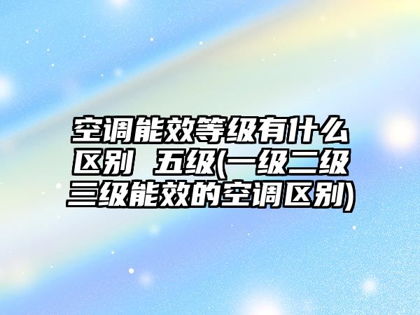 空調(diào)能效等級(jí)有什么區(qū)別 五級(jí)(一級(jí)二級(jí)三級(jí)能效的空調(diào)區(qū)別)